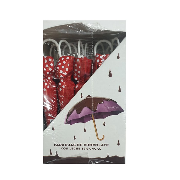 paraguas de chocolate con leche