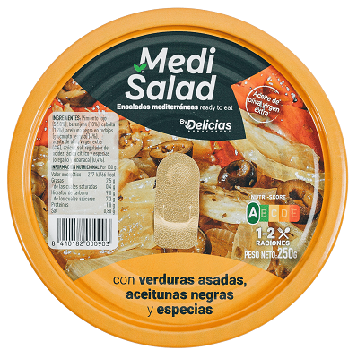 Ensalada verduras-asadas-aceituna-negra