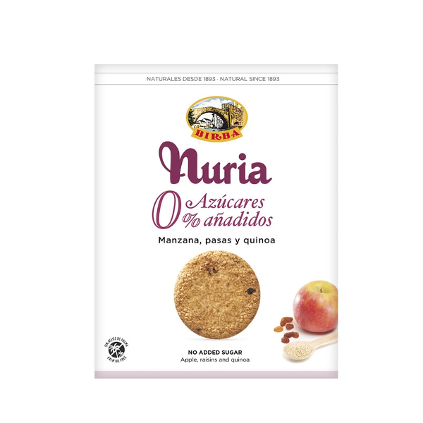 Nuria manzana pasas y quinoa 270 gramos