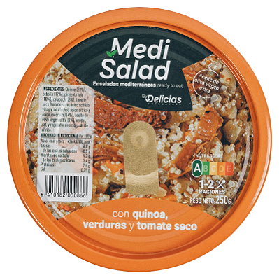 ensalada Quinoa tomate y verduras asadas