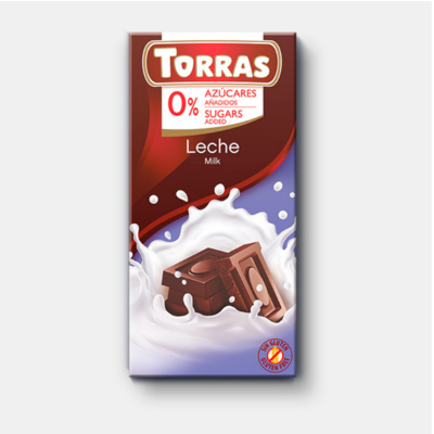 chocolate con leche sin azucar 75 gramos