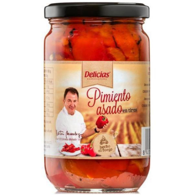 pimiento asado en tiras 300 gr. Delicias